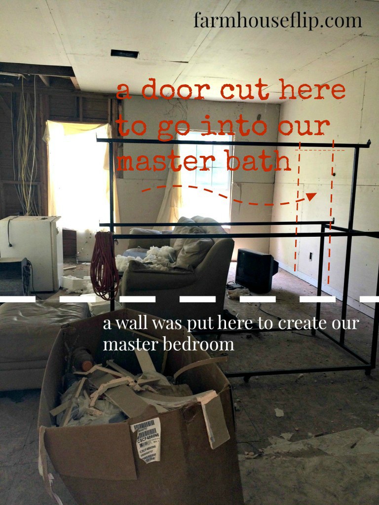 living room bedroom with door cut